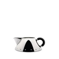 photo Alessi-Creamer in 18/10 stainless steel mirror polished with handle in PA, black 1
